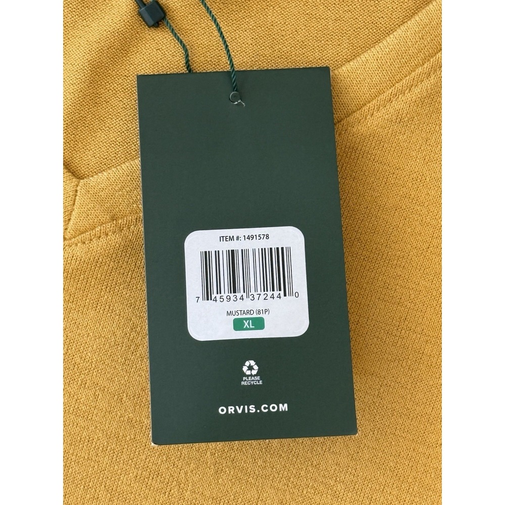 NWT ORVIS Women's Mustard Yellow V-Neck Short Sleeve Knit Casual Top Size XL - Picture 6 of 14